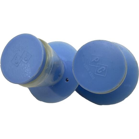 Vintage Salt & Pepper Shaker Set Retro Blue Plastic Lanterns - Picture 5 of 7